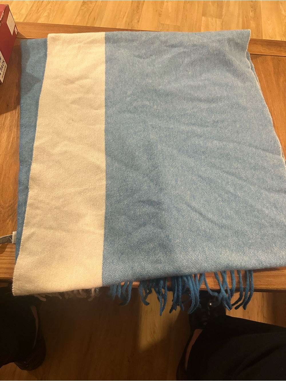 Light Blue and Cream Soft scarf - Brand